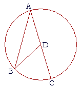 A circle with a straight line through the center