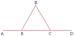 The exterior angles of an isosceles triangle