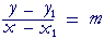 Equation of a line