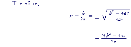 quadratic formula