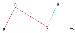 The three angles of a triangle