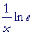 The derivative of ln x