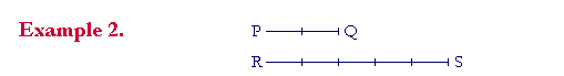 PQ is two fifths of RS.