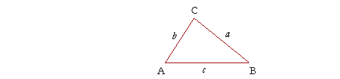 Oblique triangle ABC